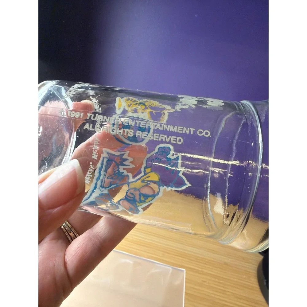 Vintage 1991 Tom & Jerry Welch's Glass Soccer Sports‎ Cartoon Glass